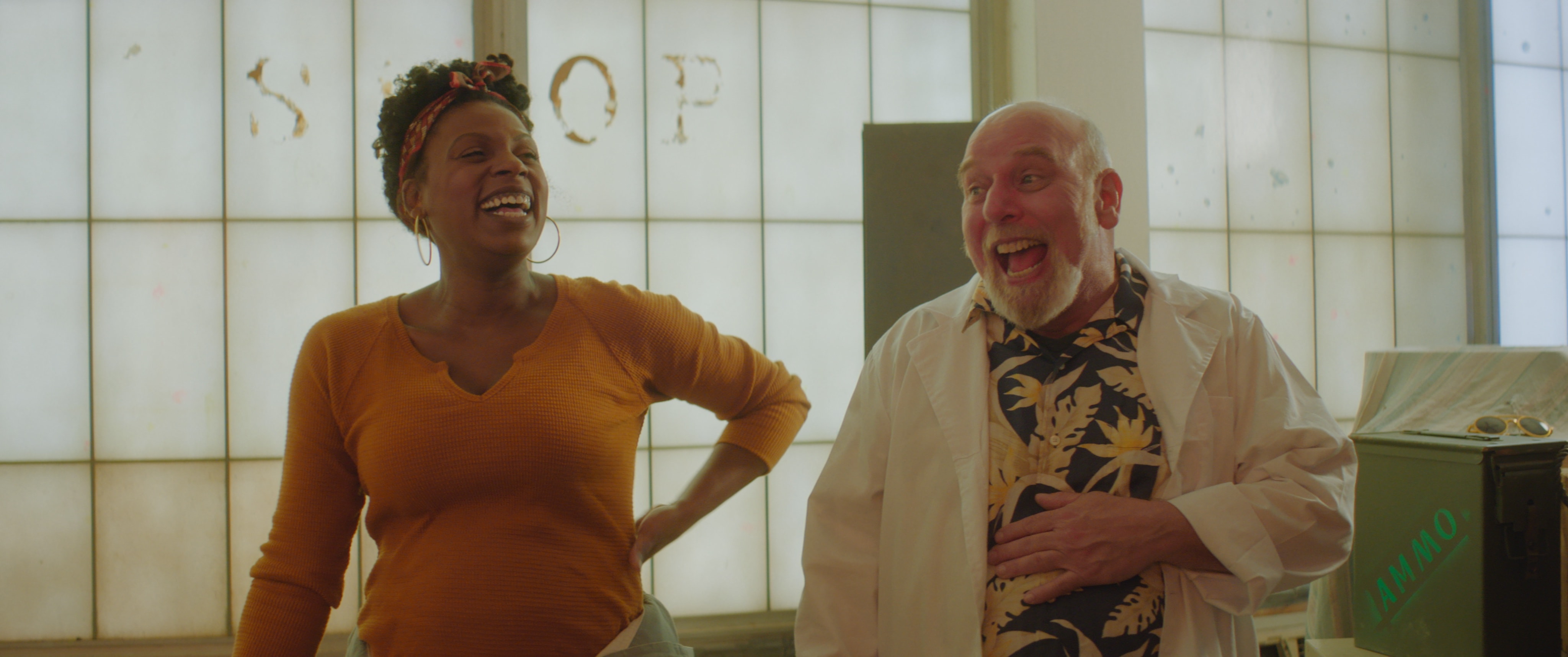 Clone Cops production still 36 - behind the scenes scene from the 2025 indie sci-fi comedy film Clone Cops featuring action and comedy